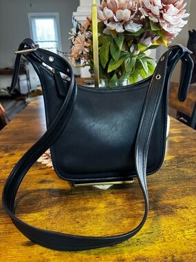 Vintage Coach Janice 9950 Black Leather Shoulder Bag USA